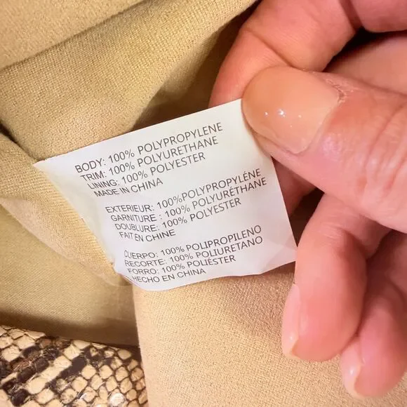 Steve Madden Tote Natural Tan Woven Straw Snakeskin Trim Bonus Pouch - Picture 9 of 12